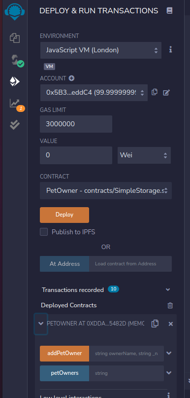 Deploy contract
